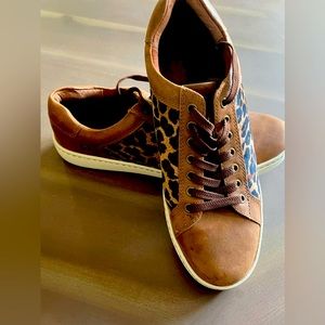 Born brown leather sneakers. Lightly used. Women’s size 9.5.